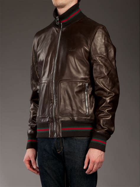 veste cuir gucci|Men .